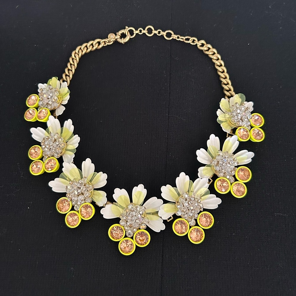 J.Crew Flower Stone Necklace